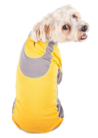 Pet Life ® Active 'Warm-Pup' Stretchy and Quick-Drying Fitness Dog Yoga Warm-Up Tracksuit - BIG FRENCHIES