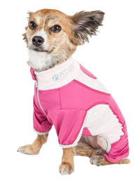 Pet Life ® Active 'Warm-Pup' Stretchy and Quick-Drying Fitness Dog Yoga Warm-Up Tracksuit - BIG FRENCHIES