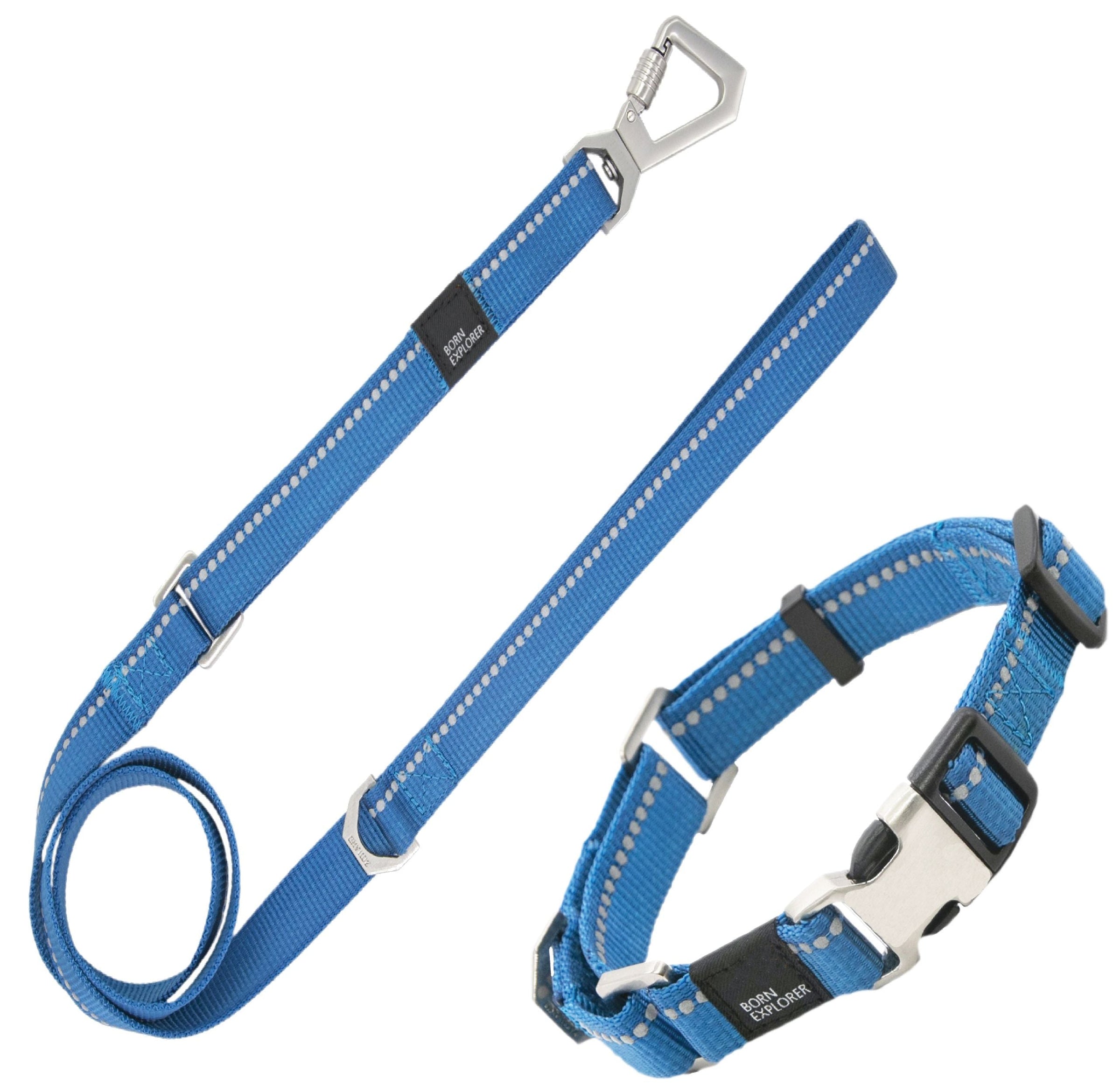 Pet Life ® 'Advent' Outdoor Series 3M Reflective 2-in-1 Durable Martingale Training Dog Leash and Collar - BIG FRENCHIES