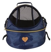 Pet Life ® 'Air-Venture' Dual-Zip Airline Approved Panoramic Circular Travel Pet Dog Carrier - BIG FRENCHIES
