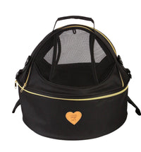 Pet Life ® 'Air-Venture' Dual-Zip Airline Approved Panoramic Circular Travel Pet Dog Carrier - BIG FRENCHIES