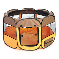 Pet Life ® 'All-Terrain' Lightweight Easy Folding Wire-Framed Collapsible Travel Pet Dog Playpen crate - BIG FRENCHIES