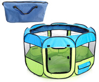 Pet Life ® 'All-Terrain' Lightweight Easy Folding Wire-Framed Collapsible Travel Pet Dog Playpen crate - BIG FRENCHIES