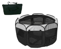 Pet Life ® 'All-Terrain' Lightweight Easy Folding Wire-Framed Collapsible Travel Pet Dog Playpen crate - BIG FRENCHIES