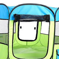 Pet Life ® 'All-Terrain' Lightweight Easy Folding Wire-Framed Collapsible Travel Pet Dog Playpen crate - BIG FRENCHIES