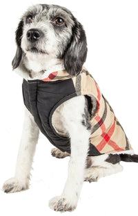 Pet Life ® 'Allegiance' Classical Insulated Plaid Fashion Dog Jacket - BIG FRENCHIES