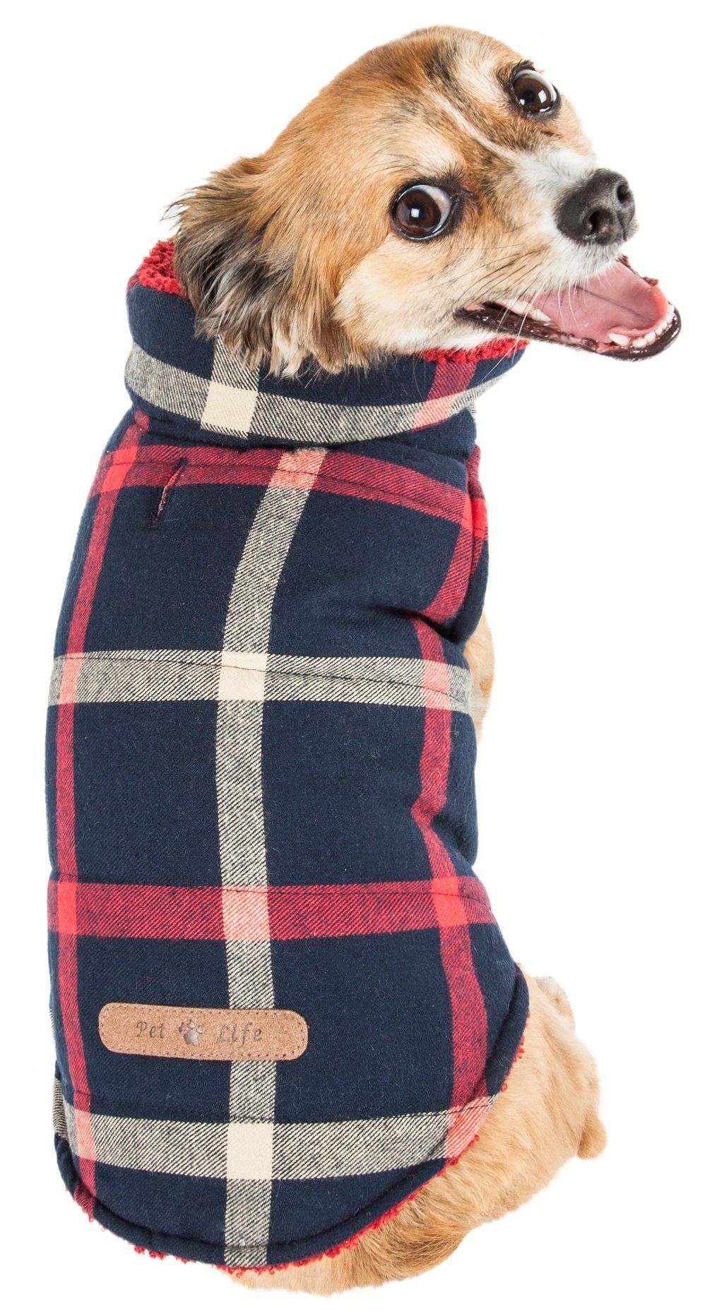 Pet Life ® 'Allegiance' Classical Insulated Plaid Fashion Dog Jacket - BIG FRENCHIES