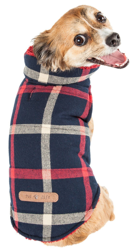 Pet Life ® 'Allegiance' Classical Insulated Plaid Fashion Dog Jacket - BIG FRENCHIES