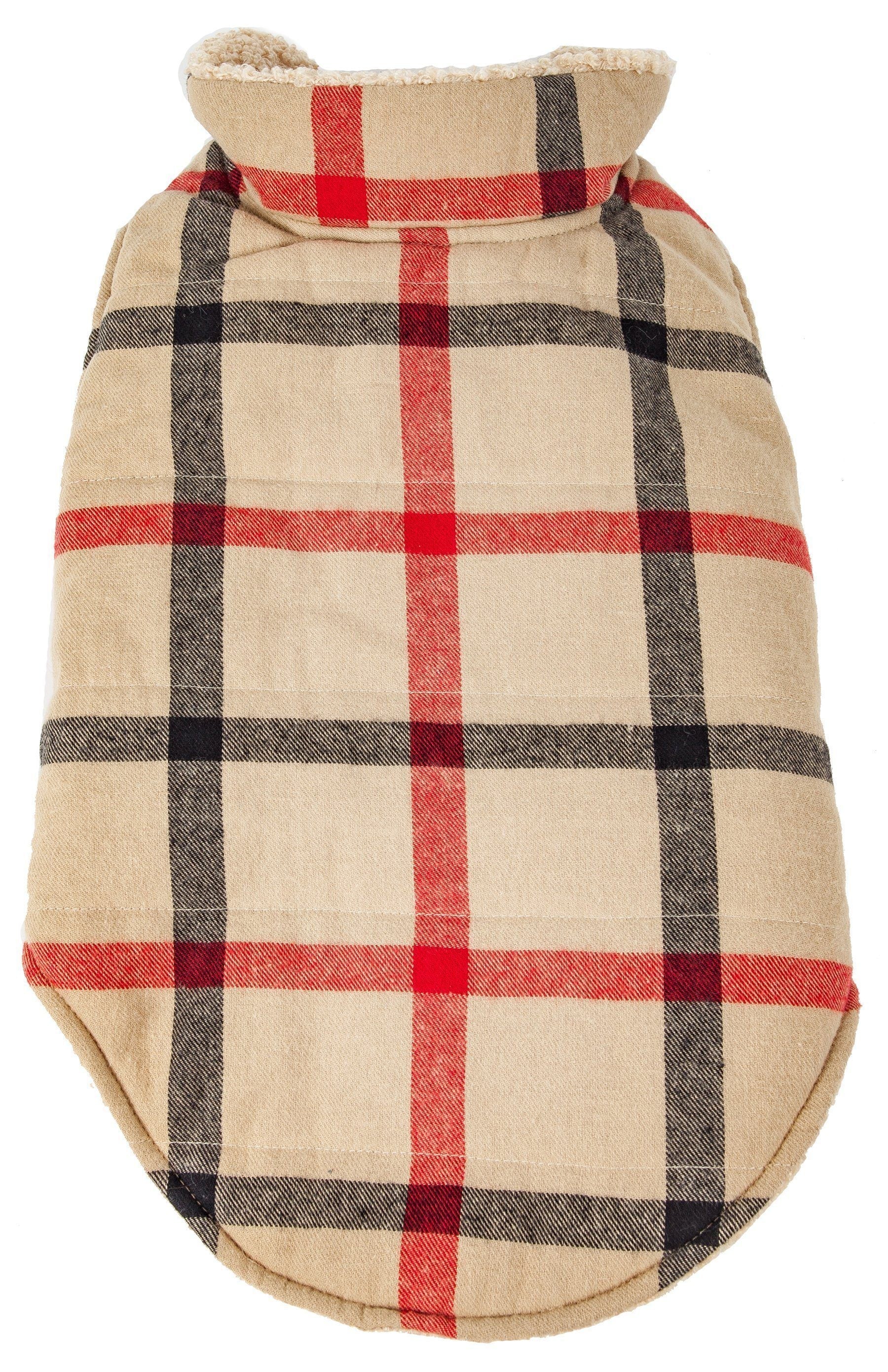 Pet Life ® 'Allegiance' Classical Insulated Plaid Fashion Dog Jacket - BIG FRENCHIES