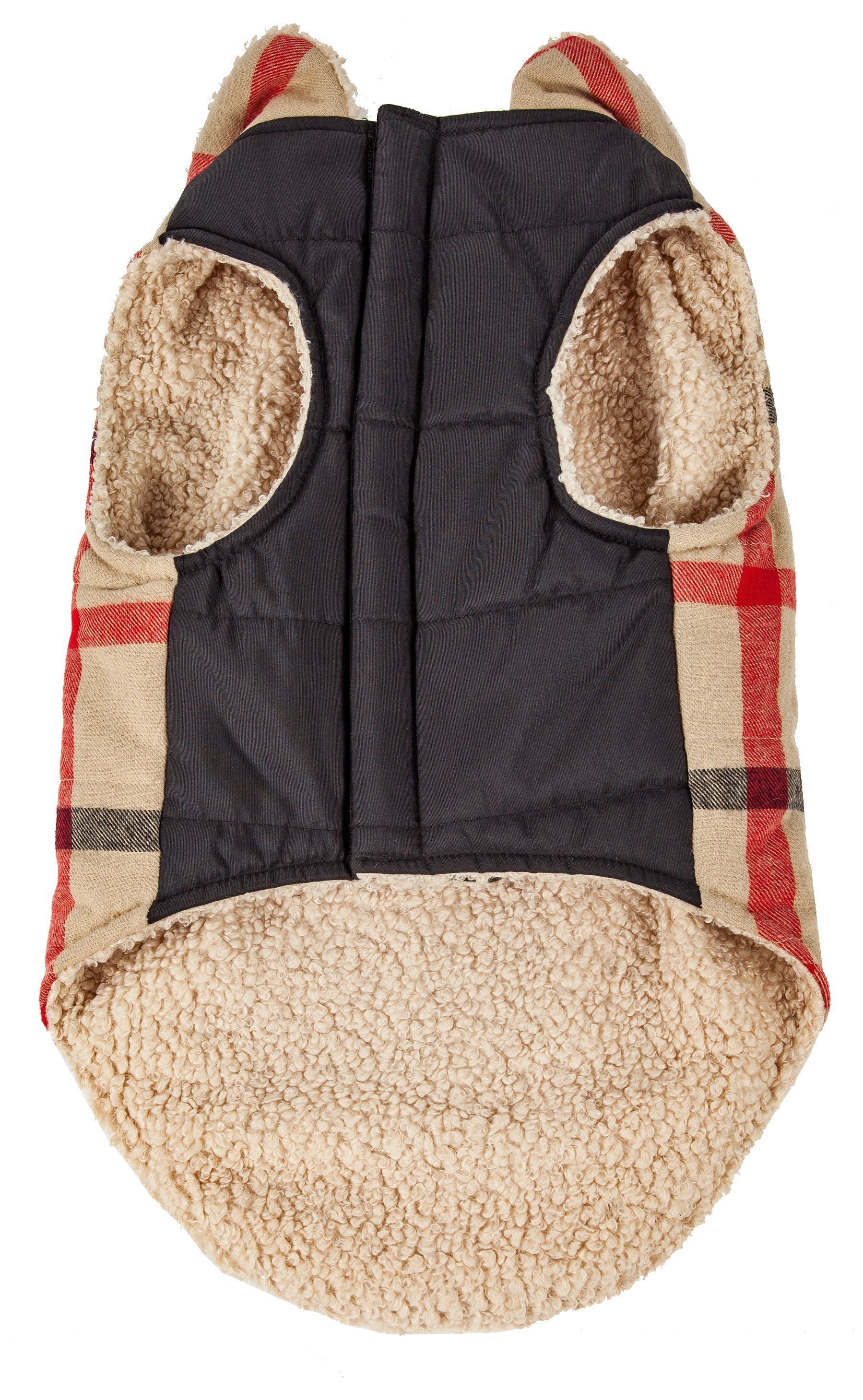 Pet Life ® 'Allegiance' Classical Insulated Plaid Fashion Dog Jacket - BIG FRENCHIES