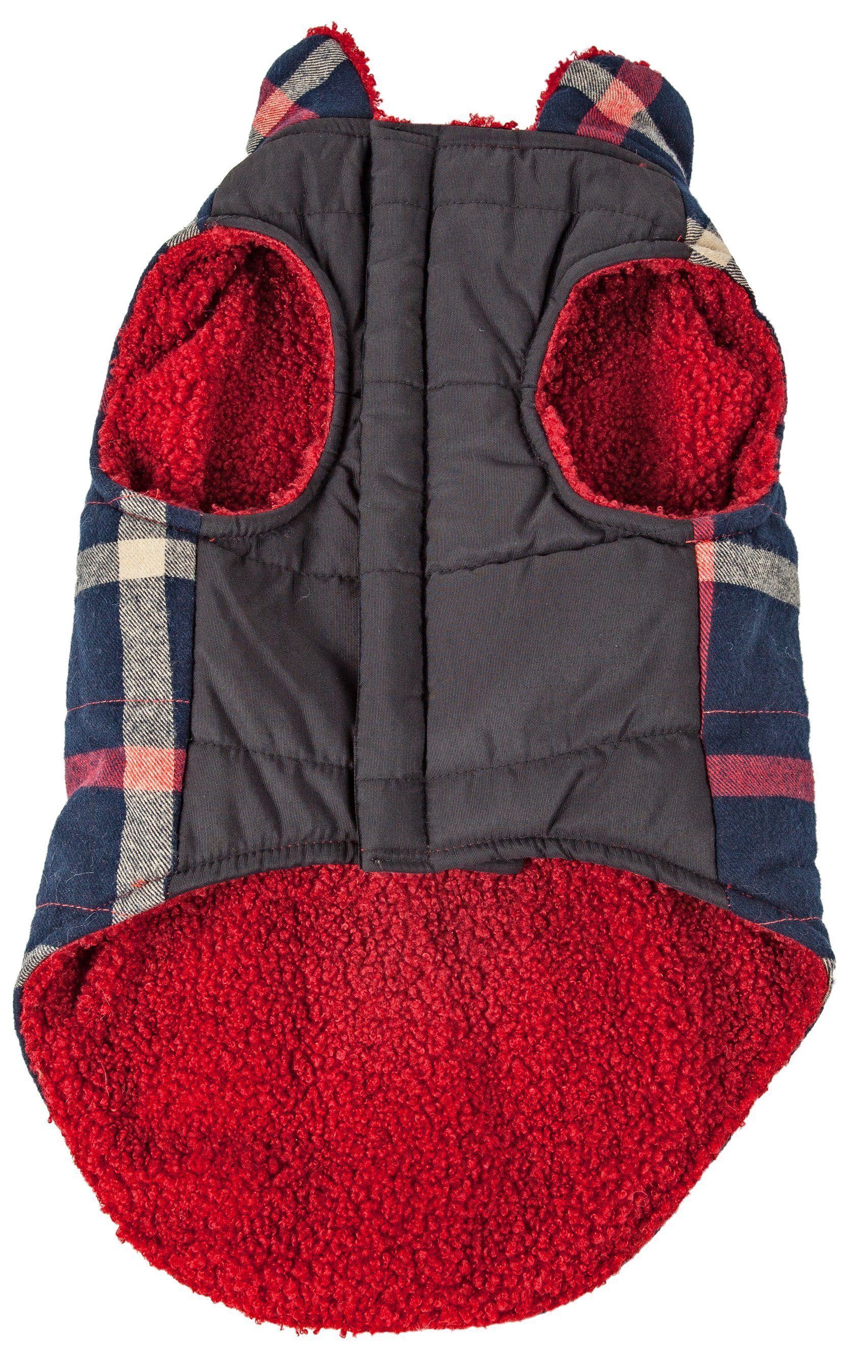 Pet Life ® 'Allegiance' Classical Insulated Plaid Fashion Dog Jacket - BIG FRENCHIES