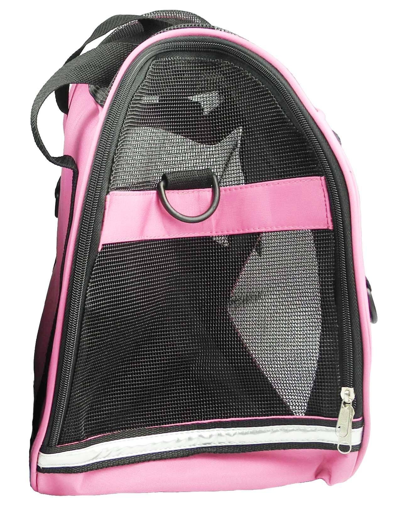 Pet Life ® 'Altitude Force' Airline Approved Sporty Zippered Folding Fashion Pet Dog Carrier - BIG FRENCHIES