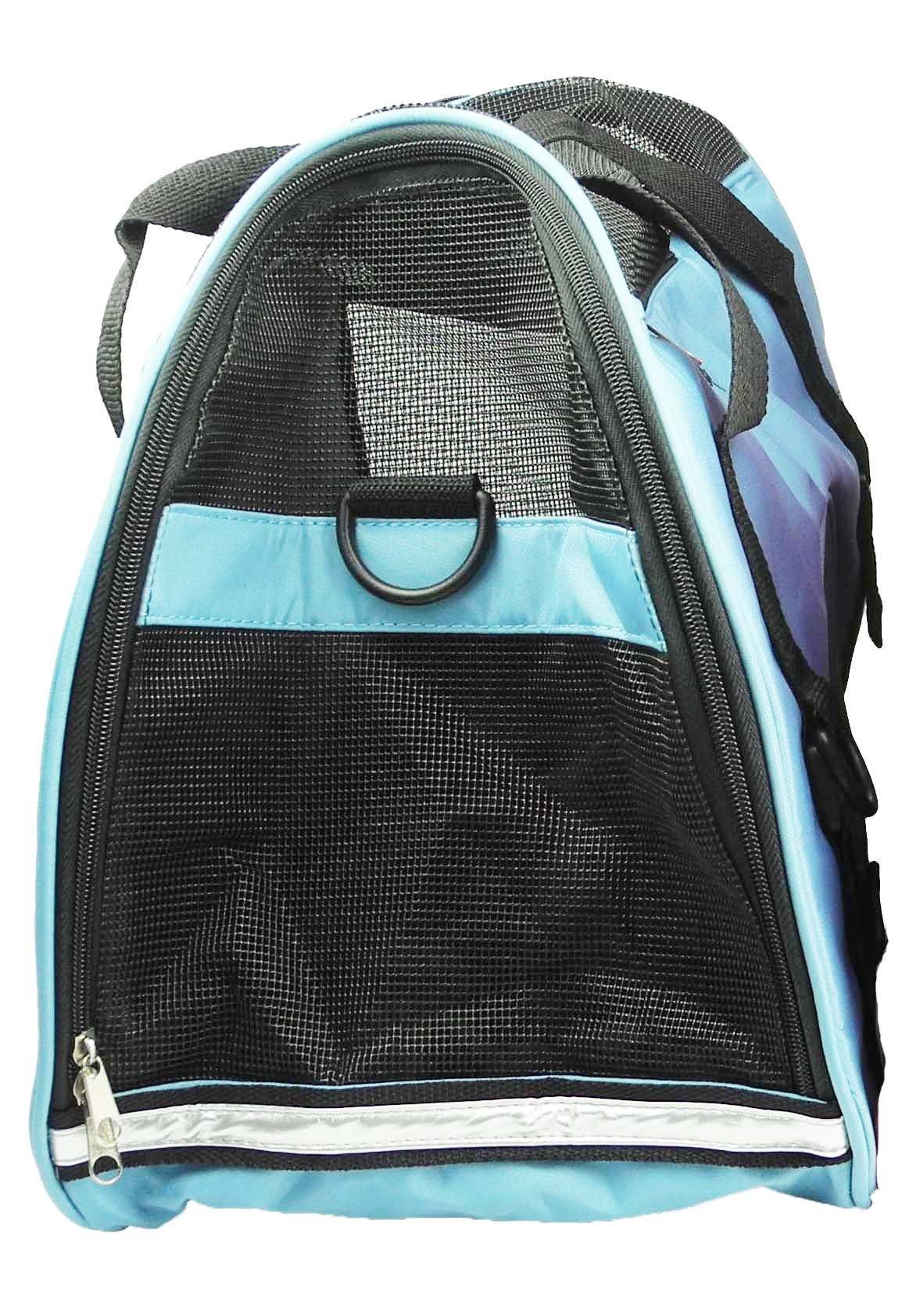 Pet Life ® 'Altitude Force' Airline Approved Sporty Zippered Folding Fashion Pet Dog Carrier - BIG FRENCHIES