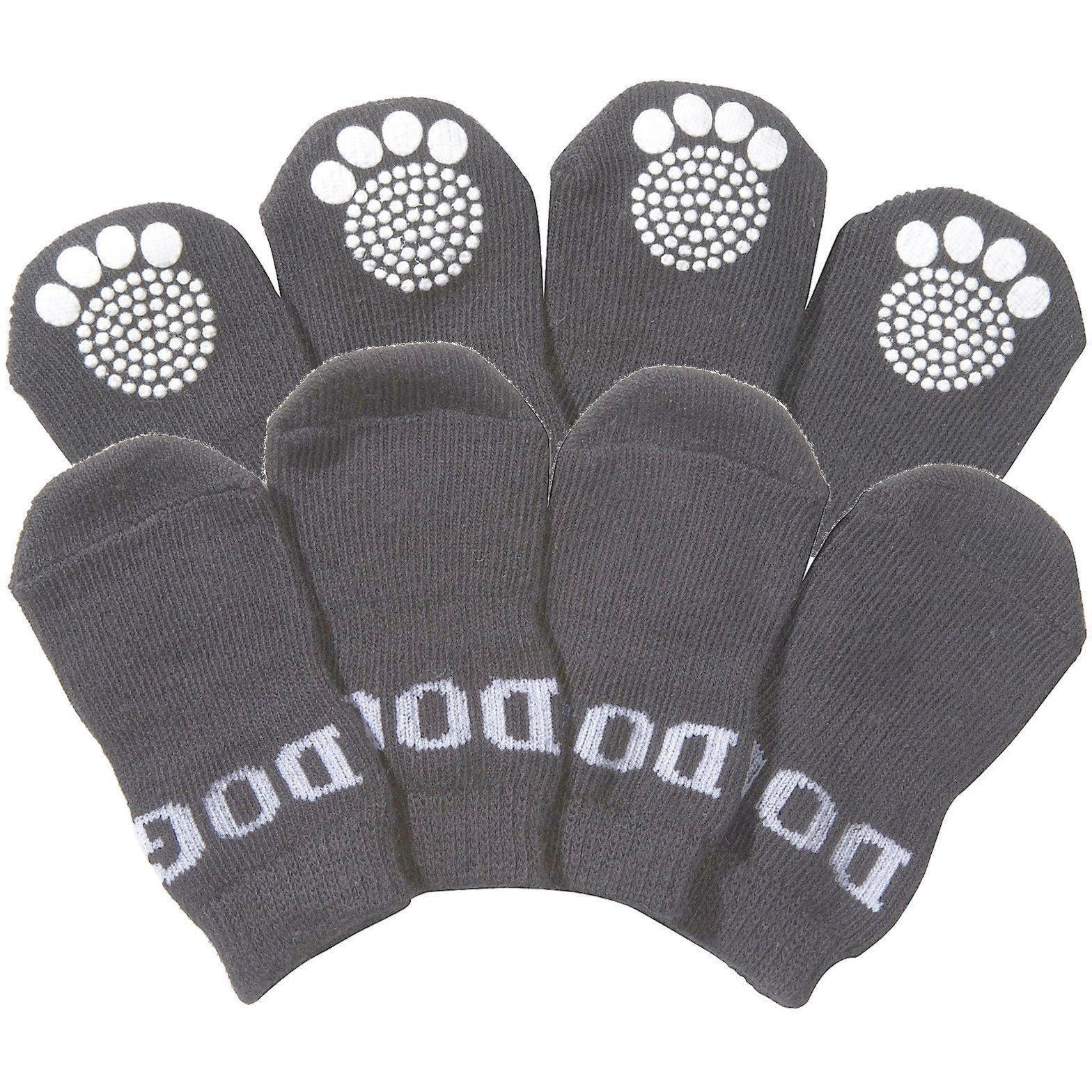 Pet Life ® Anti-Slip Rubberized Gripped Breathable Stretch Pet Dog Socks - Set of 4 - BIG FRENCHIES