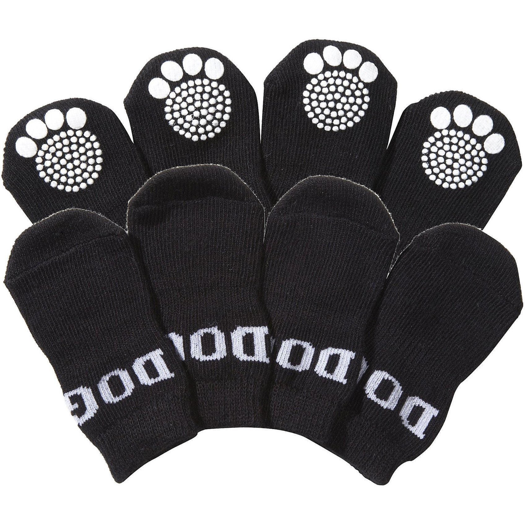Pet Life ® Anti-Slip Rubberized Gripped Breathable Stretch Pet Dog Socks - Set of 4 - BIG FRENCHIES