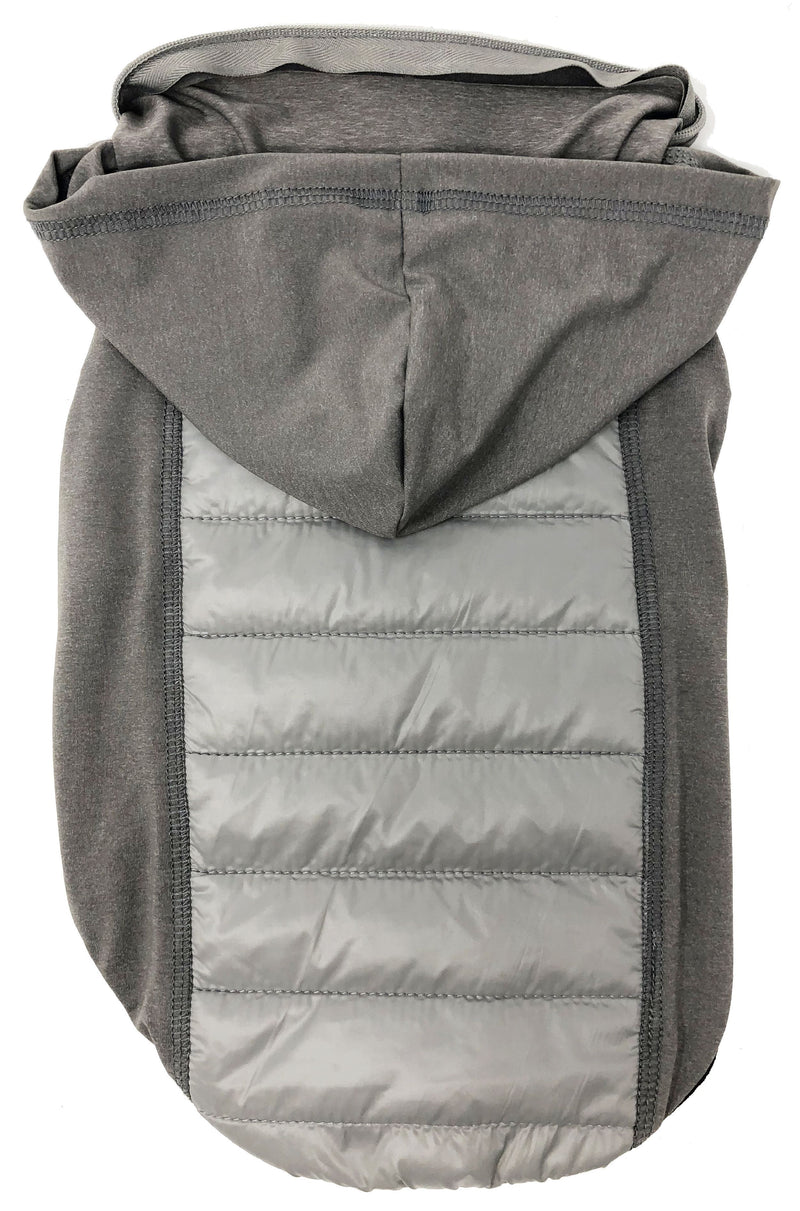Pet Life ® 'Apex' Lightweight Hybrid 4-Season Stretch and Quick-Dry Dog Coat w/ Pop out Hood - BIG FRENCHIES