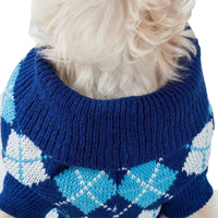 Pet Life ® 'Argyle Style' Ribbed Knitted Fashion Designer Dog Sweater - BIG FRENCHIES