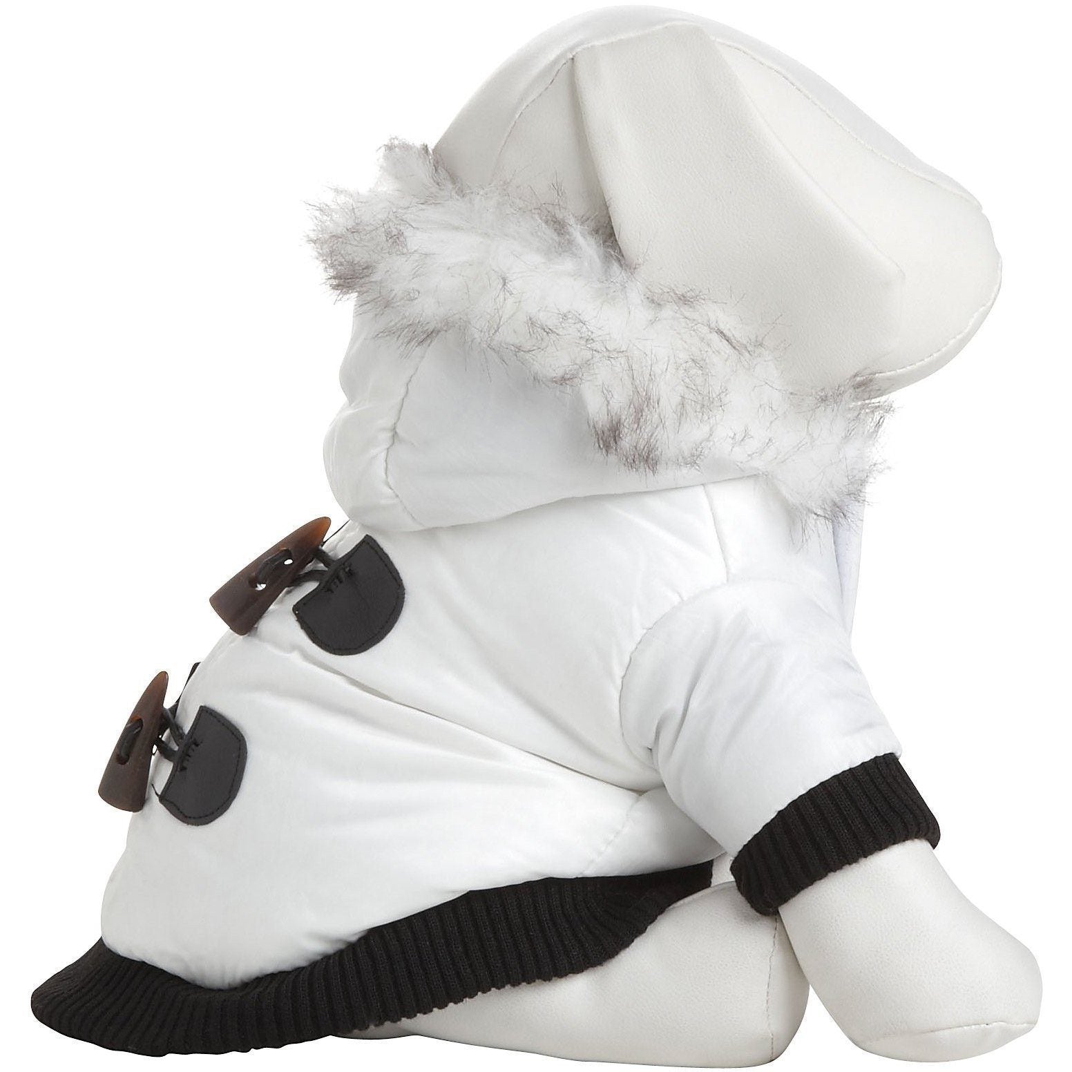 Pet Life ® Aspen Winter-White 3M Insulated Fashion Pet Parka Dog Coat - BIG FRENCHIES