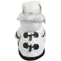 Pet Life ® Aspen Winter-White 3M Insulated Fashion Pet Parka Dog Coat - BIG FRENCHIES