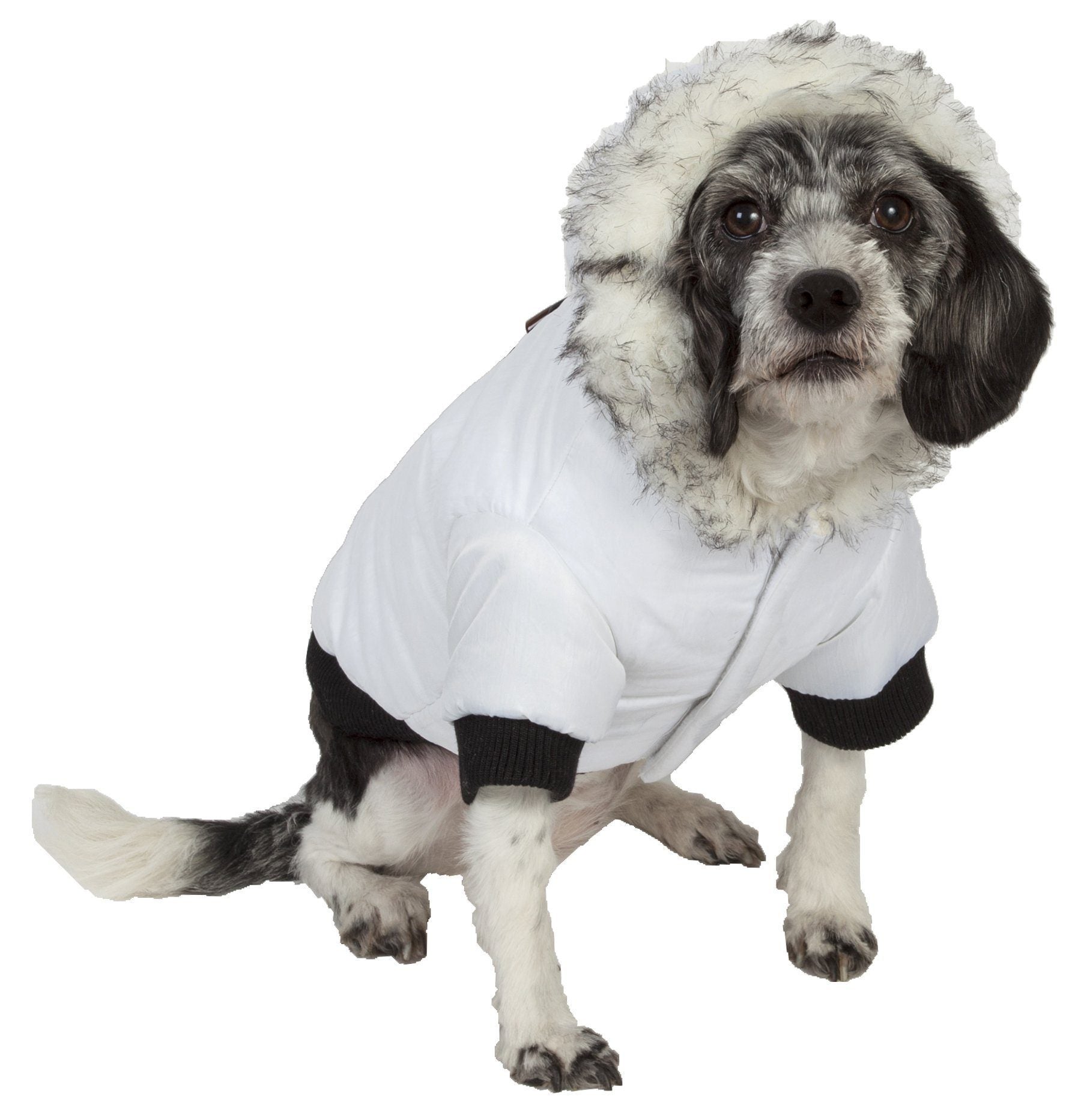 Pet Life ® Aspen Winter-White 3M Insulated Fashion Pet Parka Dog Coat - BIG FRENCHIES