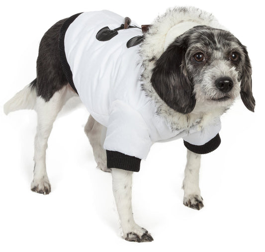 Pet Life ® Aspen Winter-White 3M Insulated Fashion Pet Parka Dog Coat - BIG FRENCHIES