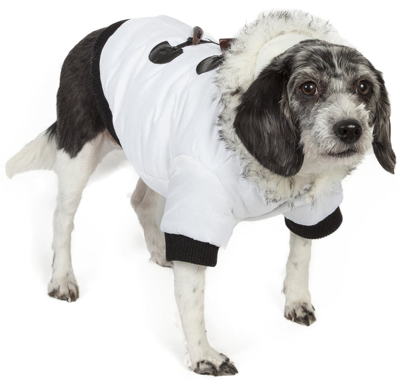 Pet Life ® Aspen Winter-White 3M Insulated Fashion Pet Parka Dog Coat - BIG FRENCHIES