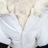 Pet Life ® Aspen Winter-White 3M Insulated Fashion Pet Parka Dog Coat - BIG FRENCHIES