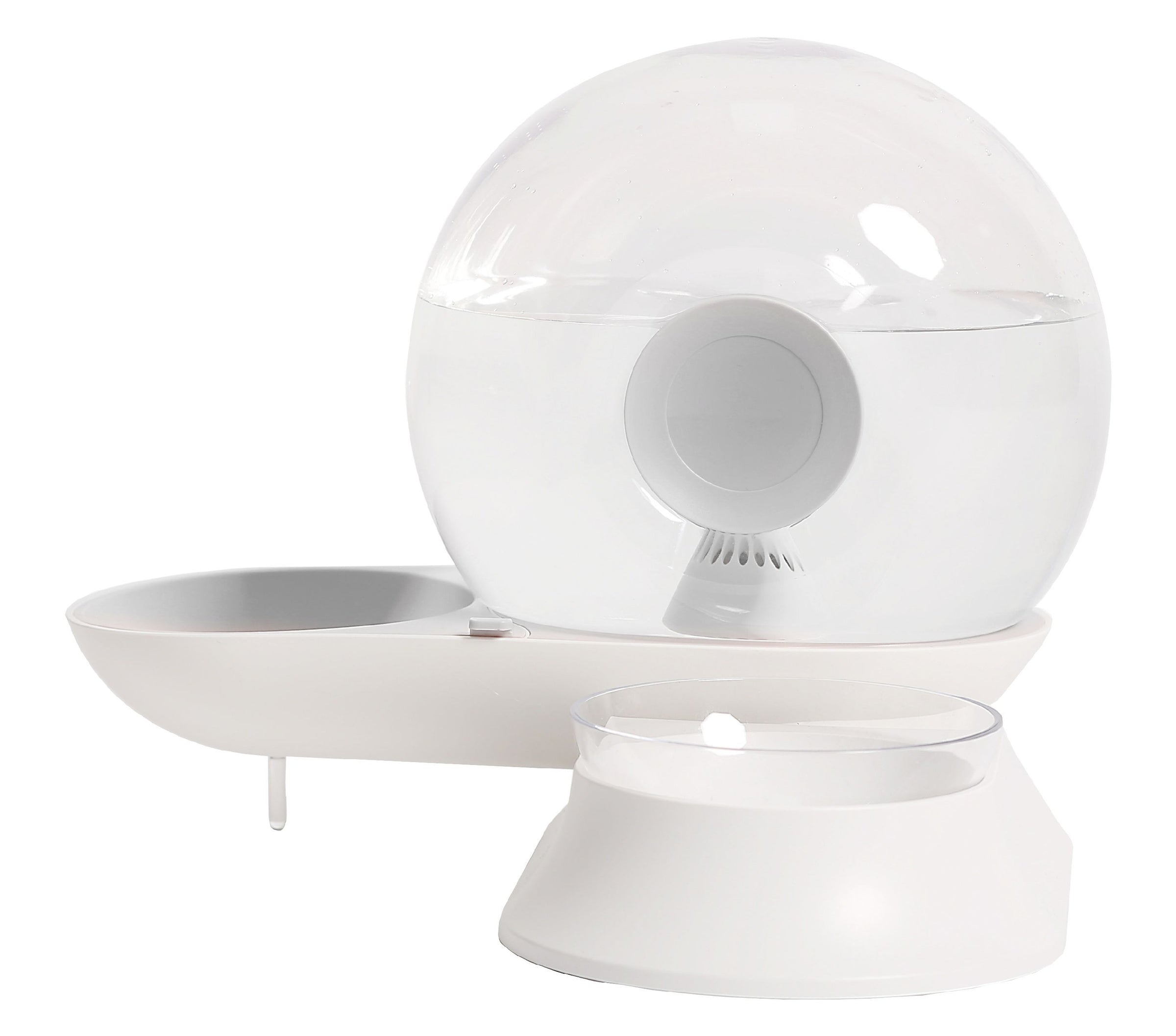 Pet Life ® 'Auto-Myst' Snail Shaped 2-in-1 Automated Gravity Pet Filtered Water Dispenser and Food Bowl - BIG FRENCHIES