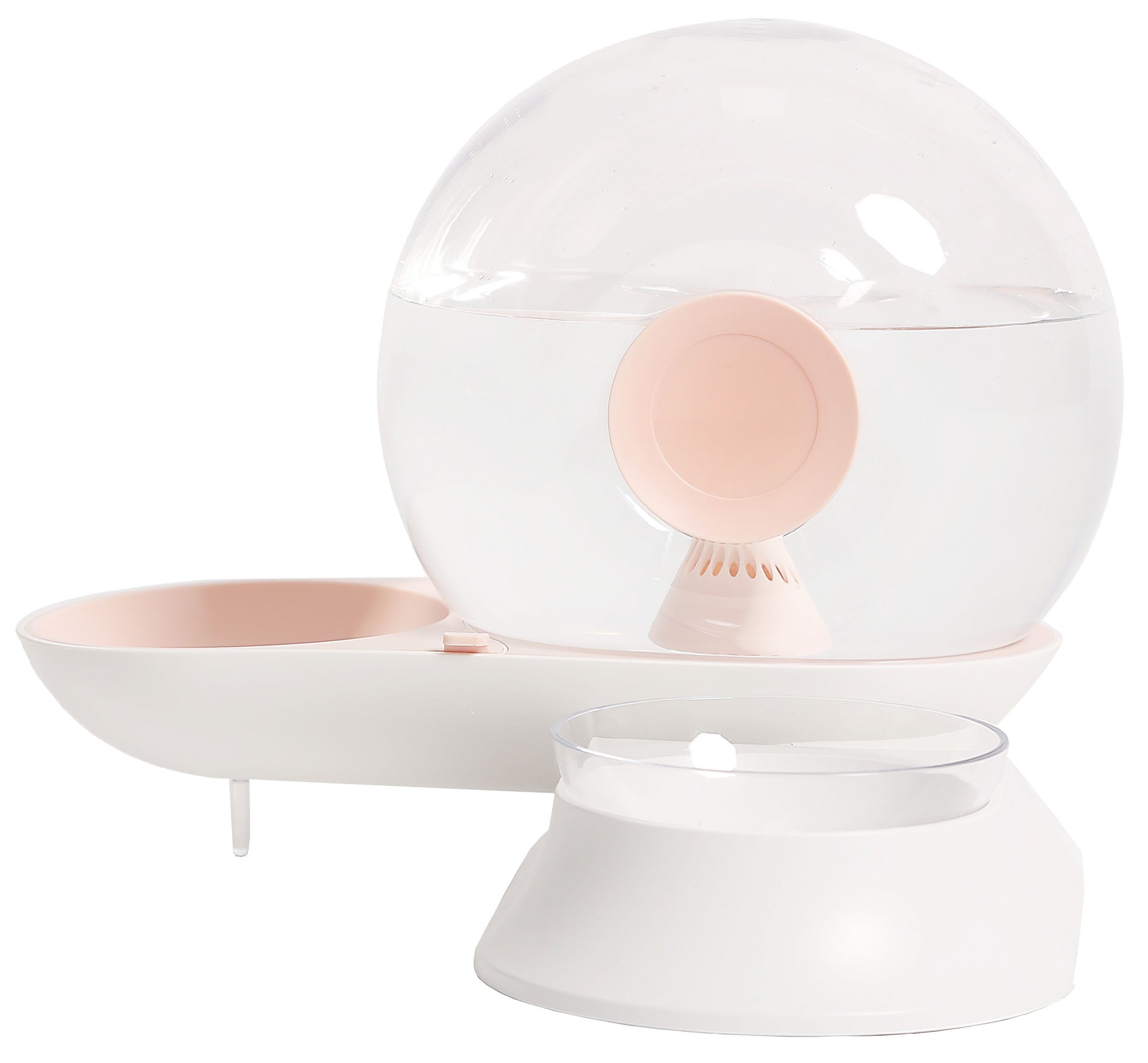 Pet Life ® 'Auto-Myst' Snail Shaped 2-in-1 Automated Gravity Pet Filtered Water Dispenser and Food Bowl - BIG FRENCHIES