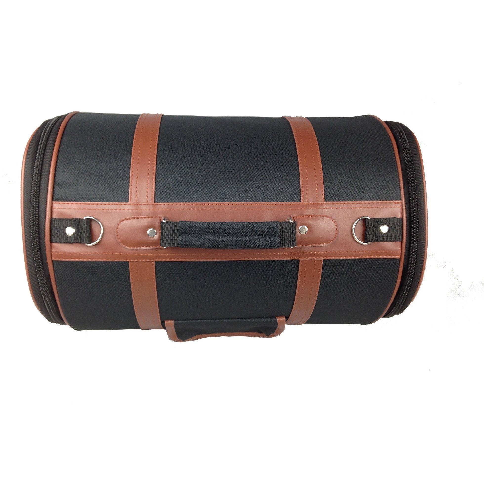 Pet Life ® 'Bark Avenue' Cylindrical Airline Approved Fashion Designer Posh Pet Dog Carrier - BIG FRENCHIES