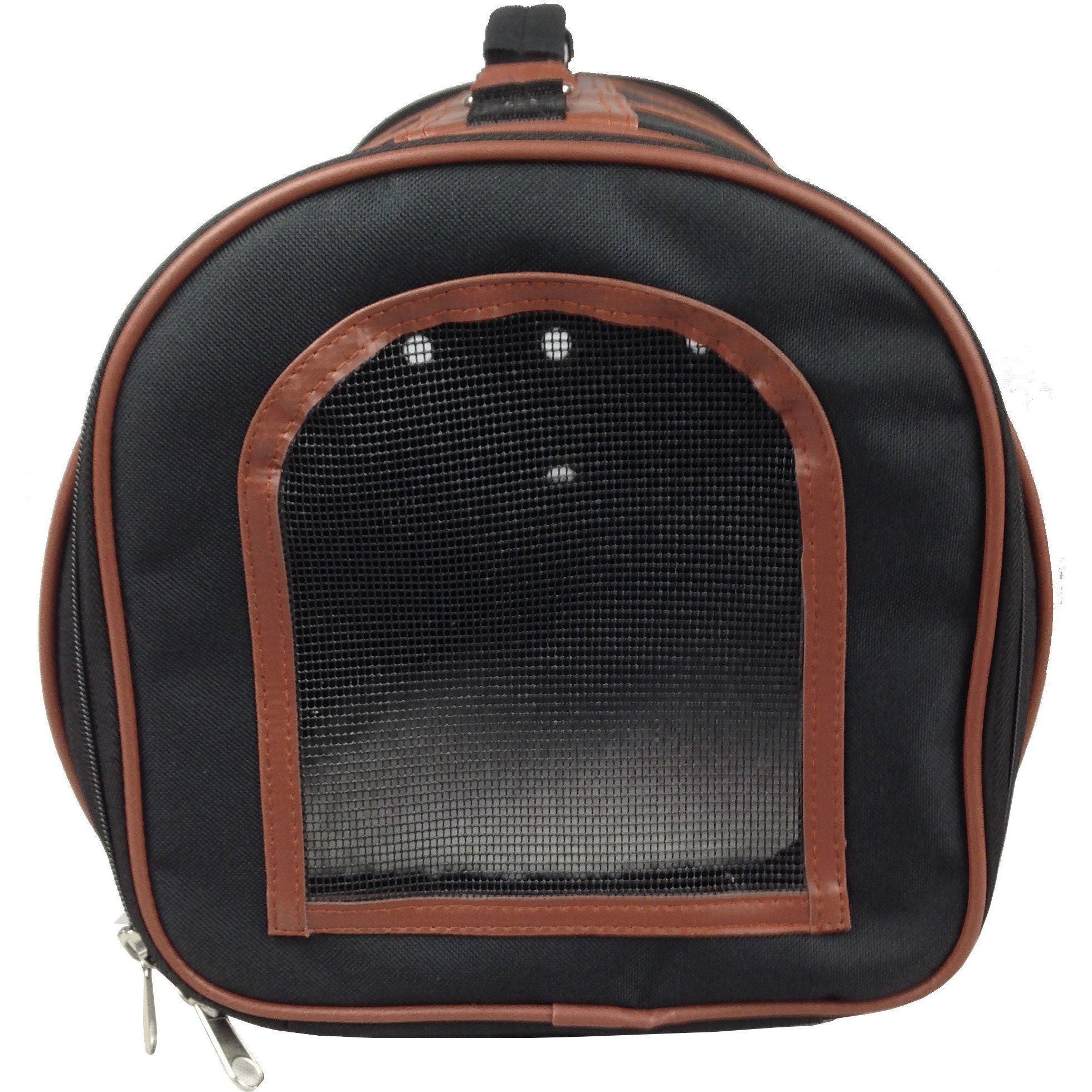 Pet Life ® 'Bark Avenue' Cylindrical Airline Approved Fashion Designer Posh Pet Dog Carrier - BIG FRENCHIES