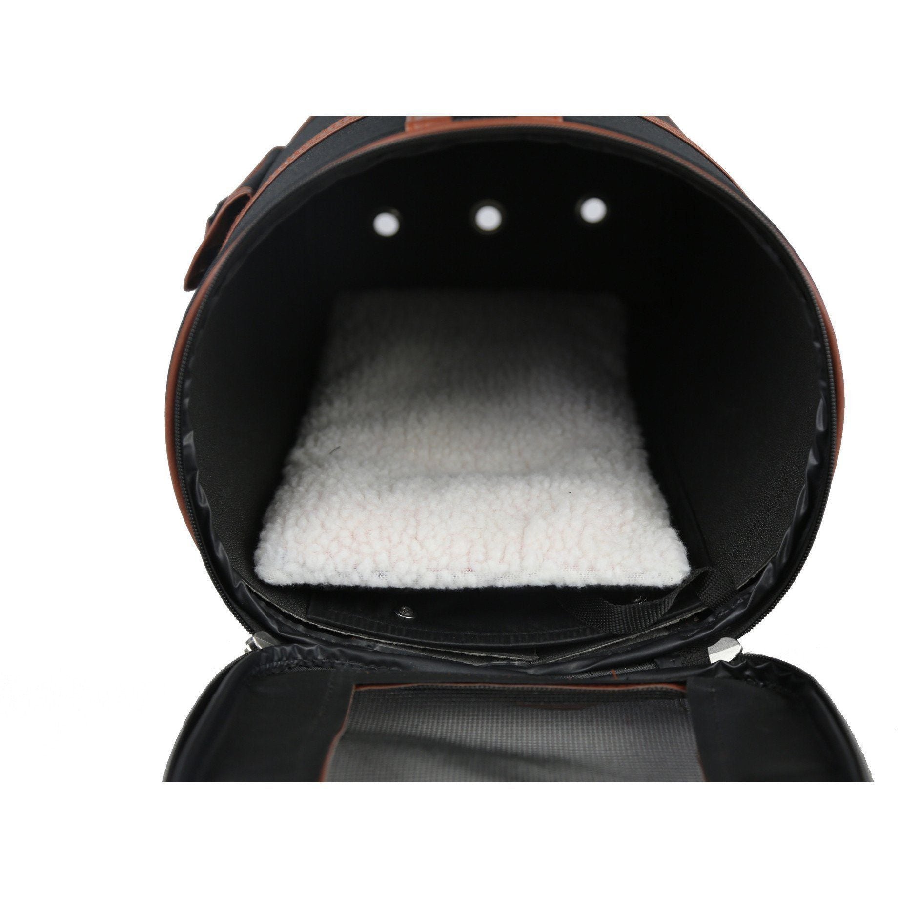 Pet Life ® 'Bark Avenue' Cylindrical Airline Approved Fashion Designer Posh Pet Dog Carrier - BIG FRENCHIES