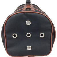 Pet Life ® 'Bark Avenue' Cylindrical Airline Approved Fashion Designer Posh Pet Dog Carrier - BIG FRENCHIES