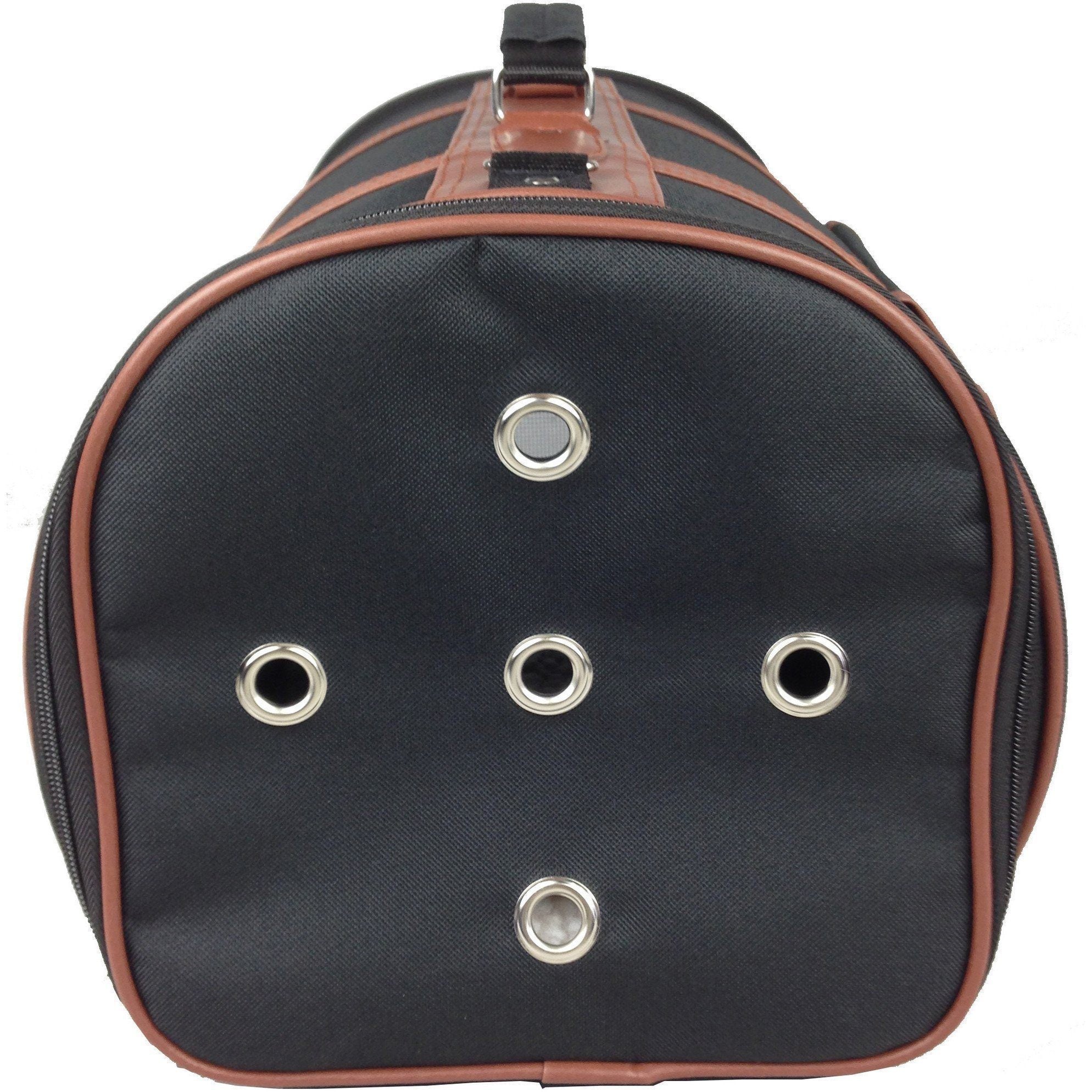 Pet Life ® 'Bark Avenue' Cylindrical Airline Approved Fashion Designer Posh Pet Dog Carrier - BIG FRENCHIES