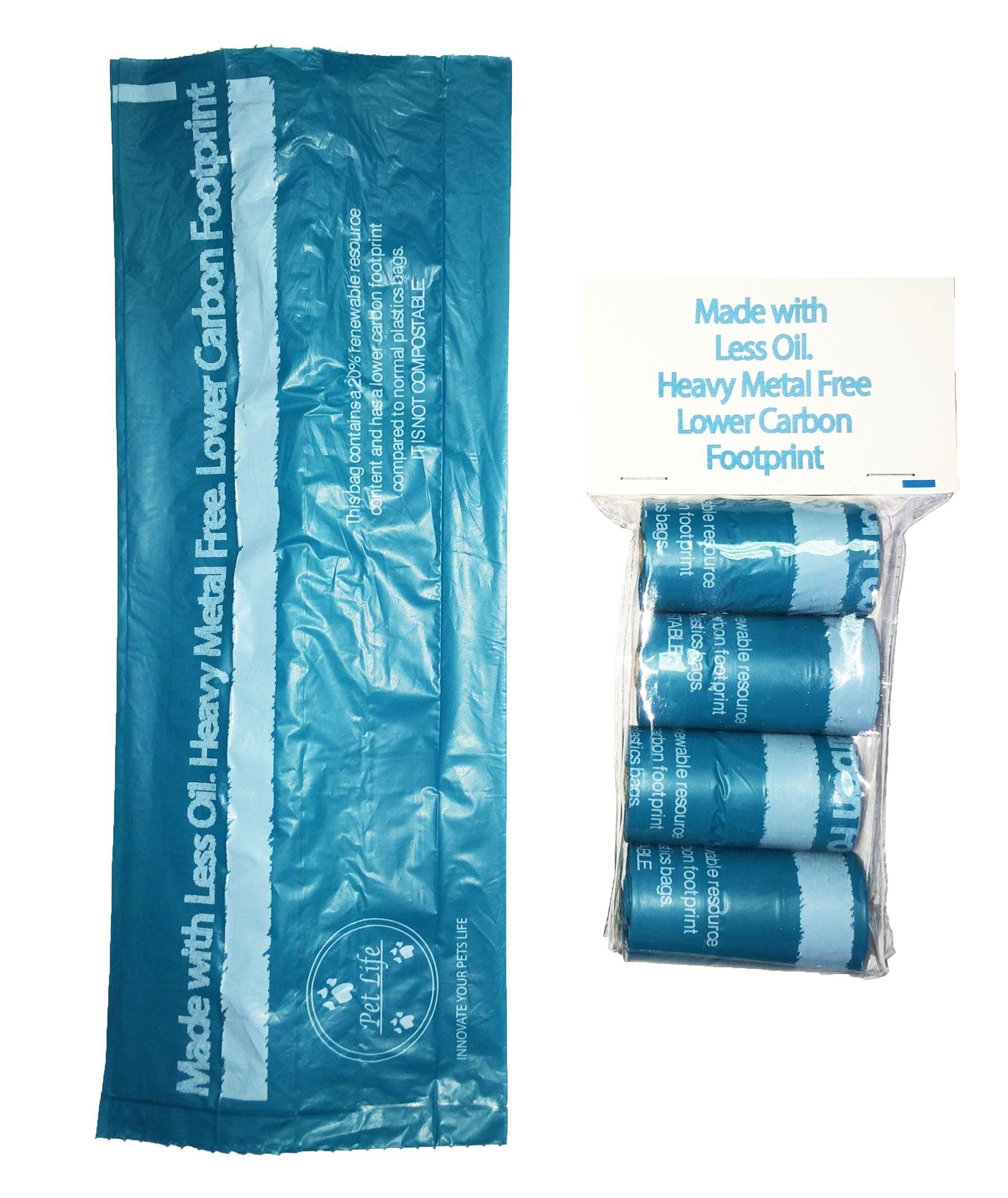 Pet Life ® 'Bio-Hybrid' 100% Recyclable Thermoplastic and Polyethylene Carbon Reduced Eco-Friendly Pet Cat Dog Waste Bags from Renewable Thermoplastic Starch - Dispenser and 2 Pack of Rolls - BIG FRENCHIES