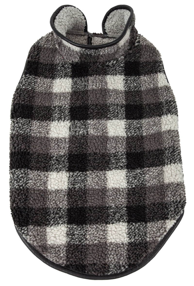 Pet Life ® 'Black Boxer' Classical Fashion Insulated Plaid Dog Coat - BIG FRENCHIES