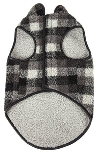 Pet Life ® 'Black Boxer' Classical Fashion Insulated Plaid Dog Coat - BIG FRENCHIES