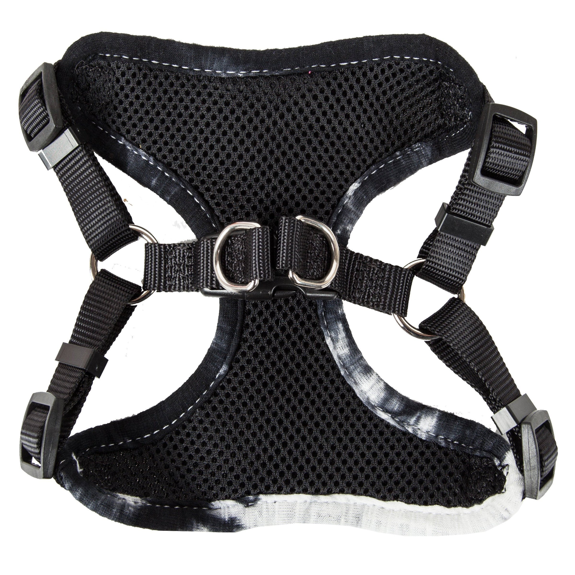 Pet Life ® 'Bonatied' Mesh Reversed Adjustable Fashion Dog Harness W/ Designer Neck Tie - BIG FRENCHIES