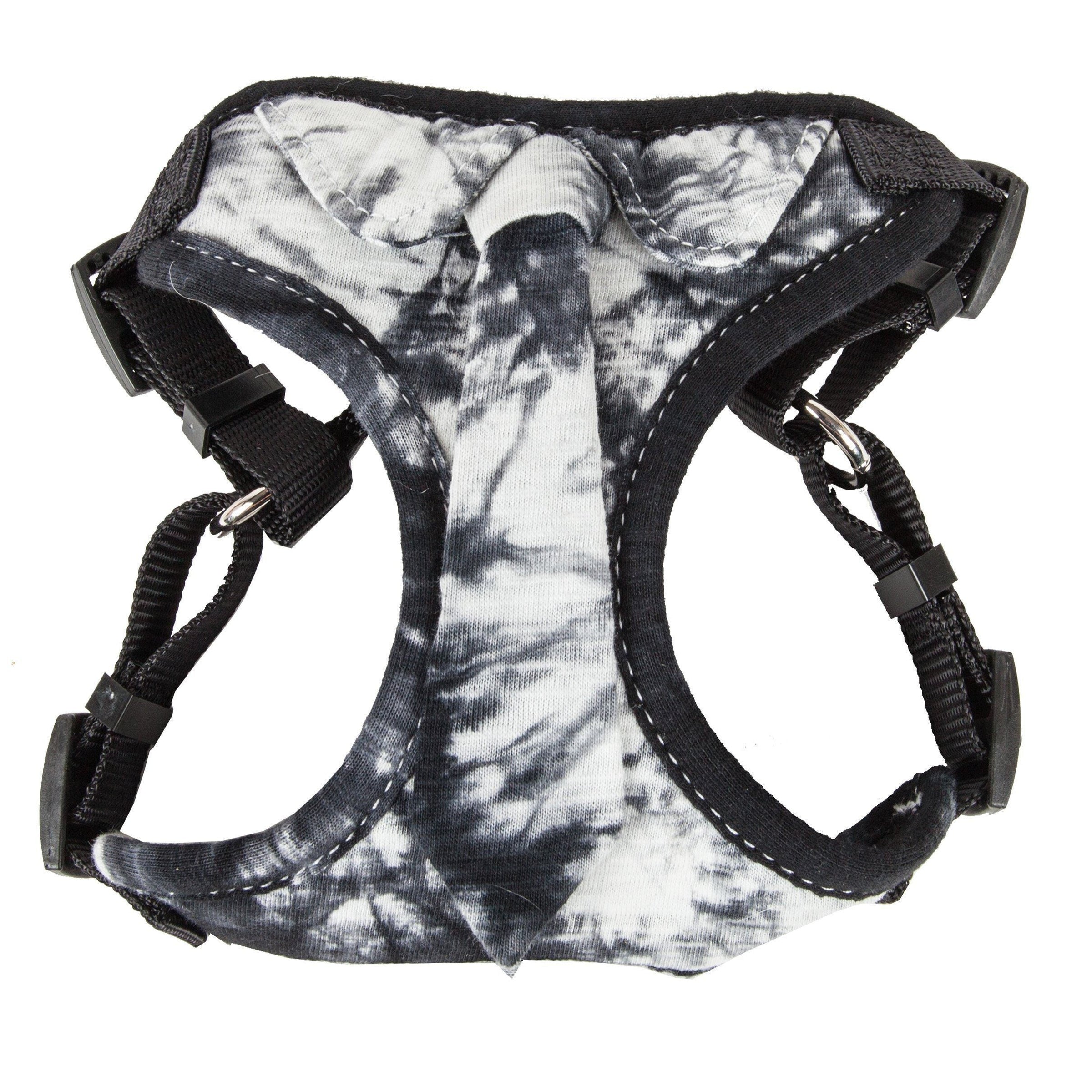 Pet Life ® 'Bonatied' Mesh Reversed Adjustable Fashion Dog Harness W/ Designer Neck Tie - BIG FRENCHIES