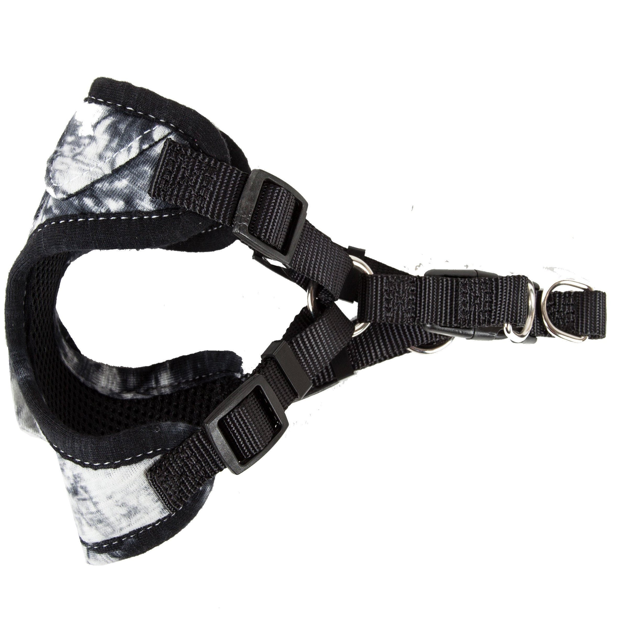 Pet Life ® 'Bonatied' Mesh Reversed Adjustable Fashion Dog Harness W/ Designer Neck Tie - BIG FRENCHIES