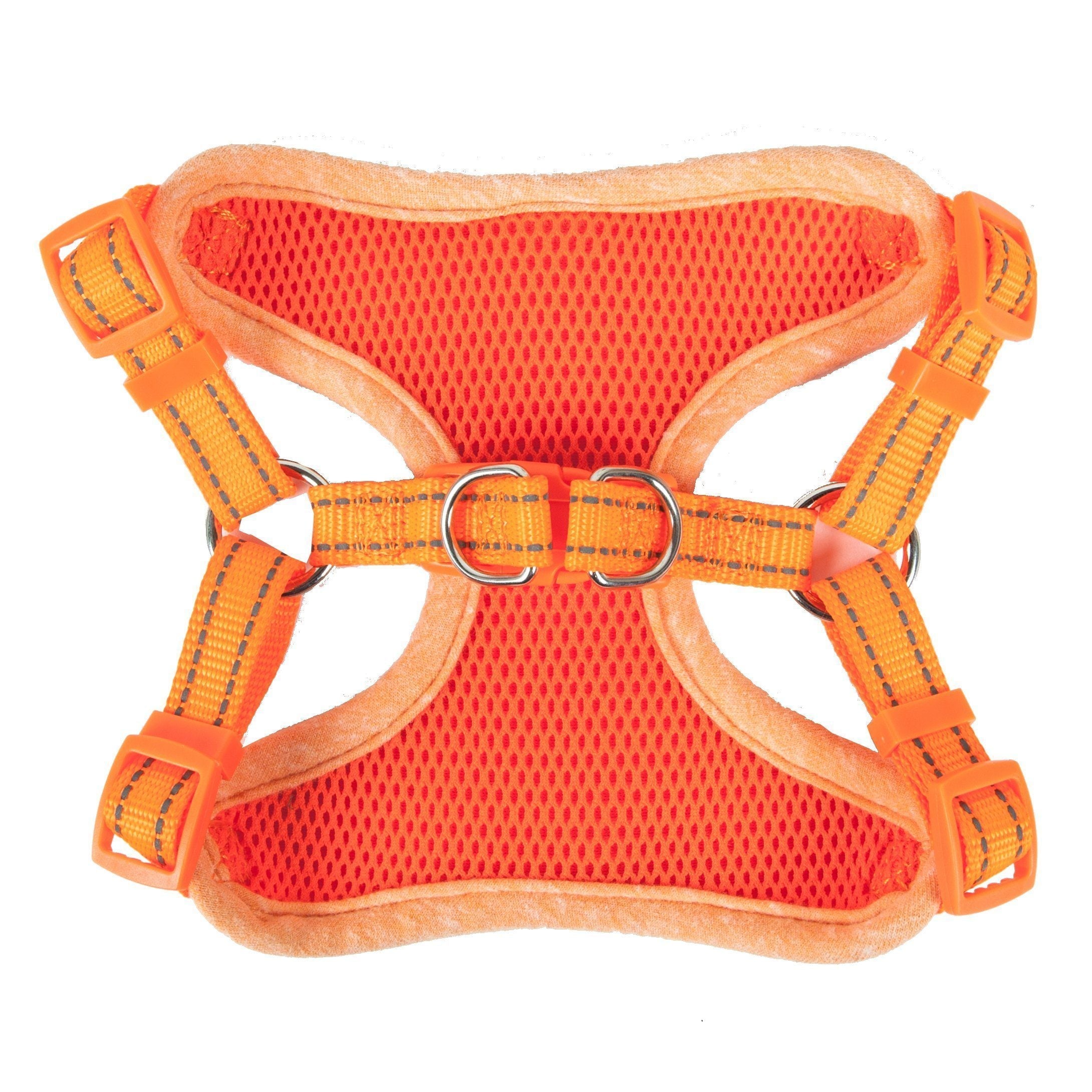 Pet Life ® 'Bonatied' Mesh Reversed Adjustable Fashion Dog Harness W/ Designer Neck Tie - BIG FRENCHIES