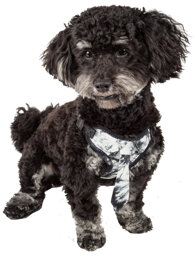 Pet Life ® 'Bonatied' Mesh Reversed Adjustable Fashion Dog Harness W/ Designer Neck Tie - BIG FRENCHIES
