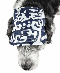 Pet Life ® 'Bone Cappa' Graffiti Sculptured Uv Protectant Adjustable Fashion Dog Hat Cap - BIG FRENCHIES