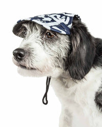 Pet Life ® 'Bone Cappa' Graffiti Sculptured Uv Protectant Adjustable Fashion Dog Hat Cap - BIG FRENCHIES