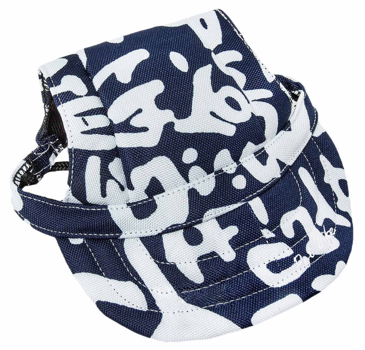 Pet Life ® 'Bone Cappa' Graffiti Sculptured Uv Protectant Adjustable Fashion Dog Hat Cap - BIG FRENCHIES