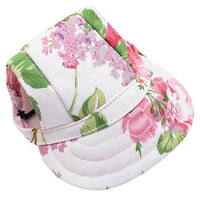 Pet Life ® 'Botanic Bark' Floral Uv Protectant Adjustable Fashion Dog Hat Cap - BIG FRENCHIES