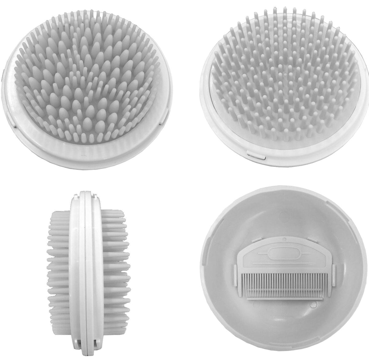 Pet Life ® 'Bravel' 3-in-1 Travel Pocketed Dual Grooming Brush and Pet Comb - BIG FRENCHIES