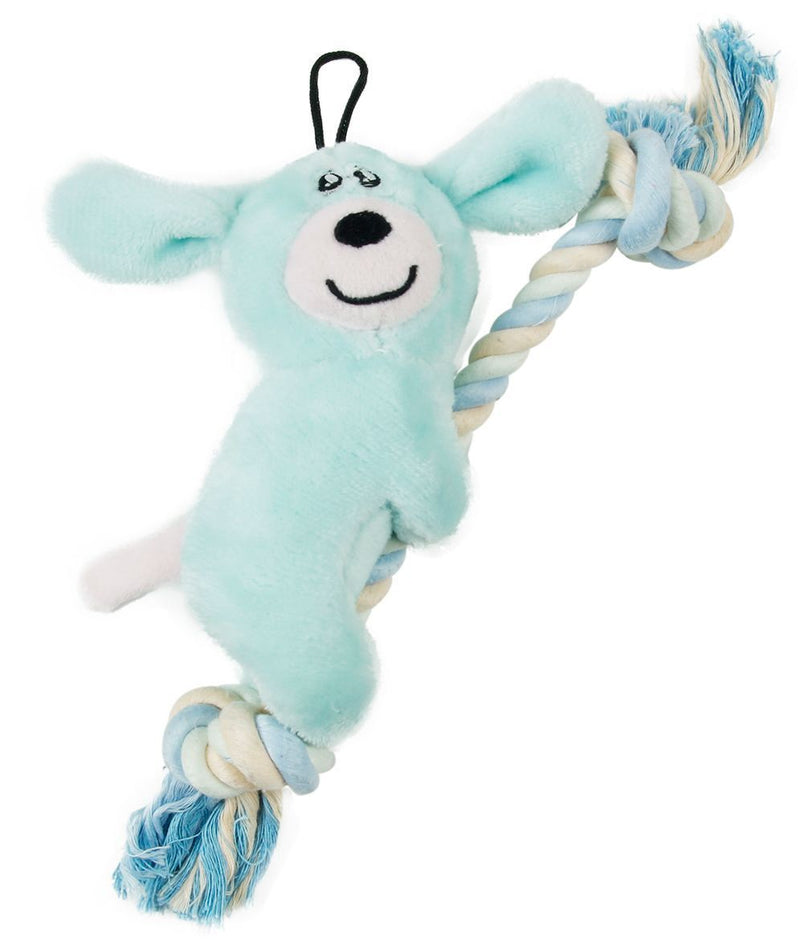 Pet Life ® 'Broom-Lick' Plush and Jute Rope Squeaking Newborn Cat and Dog Toy - BIG FRENCHIES