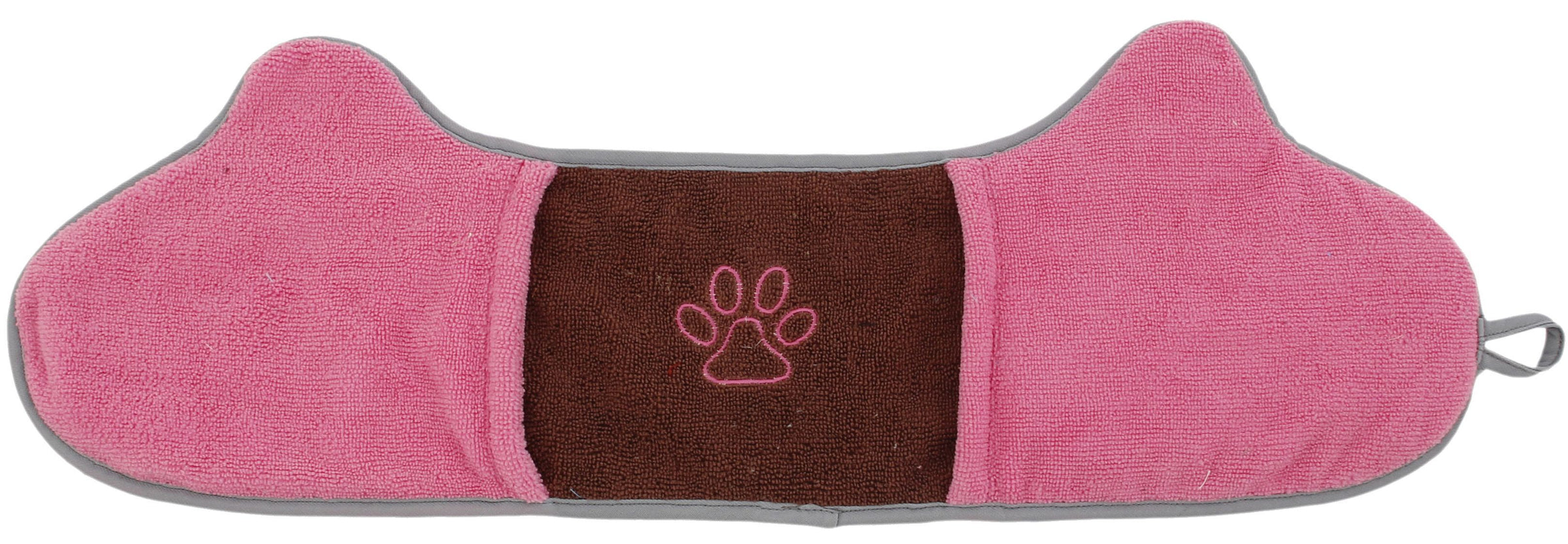 Pet Life ® 'Bryer' 2-in-1 Hand-Inserted Microfiber Pet Grooming Towel and Brush - BIG FRENCHIES