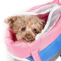 Pet Life ® 'Bubble-Poly' Tri-Colored Winter Insulated Fashion Designer Pet Dog Carrier - BIG FRENCHIES